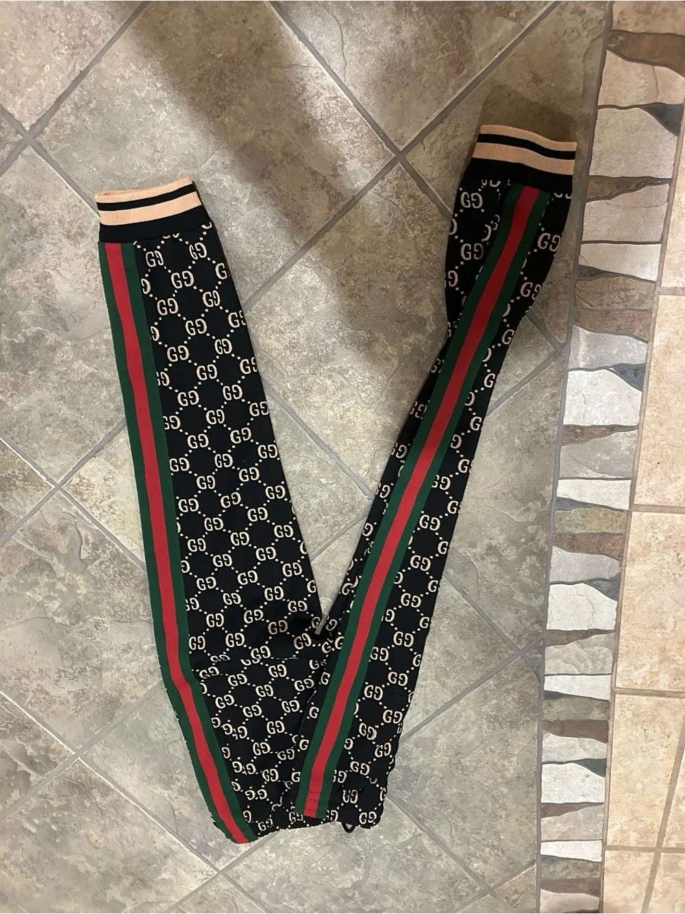 Men's Gucci GG jersey cotton jog pants, size XXL made in Italy